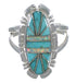 Turquoise And Opal Silver Southwest Ring Size 6-1/2 AX52829